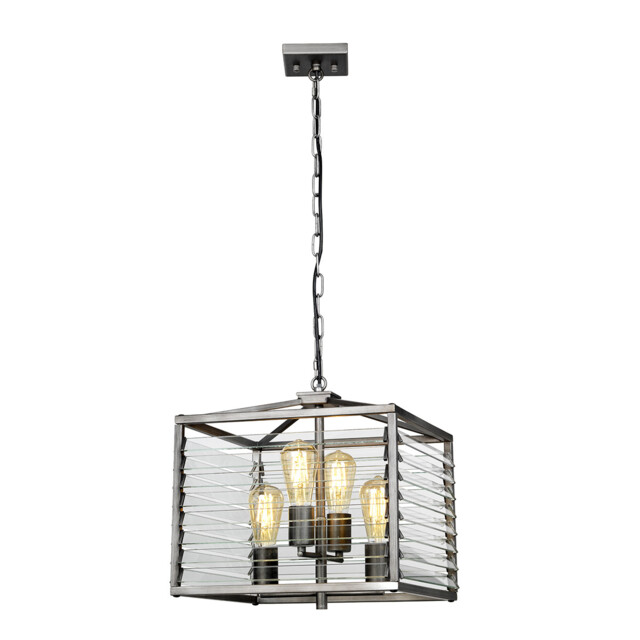 Louvre 4 Light Pendant Gunmetal Paint Finish - image 1