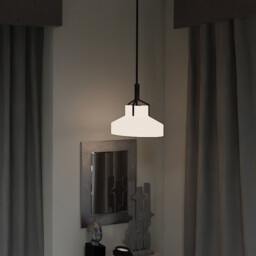 Quoizel Brecken Dome Pendant Ceiling Light Classic Old Bronze and Cased Opal glass Shade 2x E27 - thumbnail 2