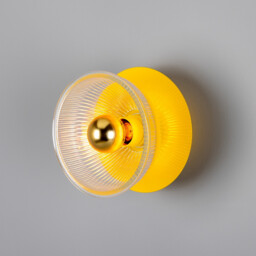 Eclipse Coloured Wall Light, Yellow