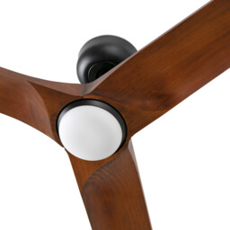 Heywood 132cm LED Ceiling Fan Black, Walnut Blades - thumbnail 5