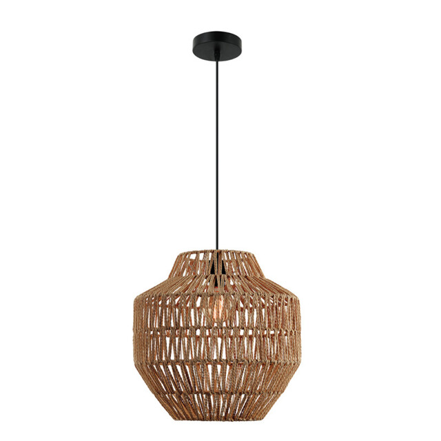 Patras 40cm Wire Frame Pendant Ceiling Light Natural 1xE27 - image 1