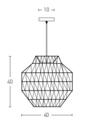 Patras 40cm Wire Frame Pendant Ceiling Light Natural 1xE27 - thumbnail 5