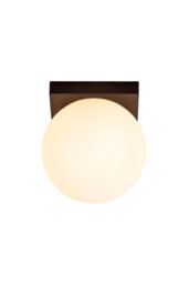 Tassa Flush ceiling light Bathroom Ø13.5cm LED Dim to warm 1800K/3000K IP40 - Black - thumbnail 1