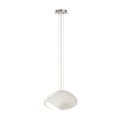Pasion Oval Pendant 3 Light E27, Gloss White/Polished Chrome - thumbnail 1