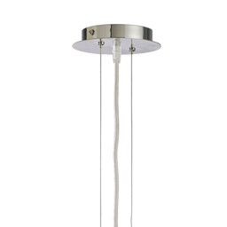 Pasion Oval Pendant 3 Light E27, Gloss White/Polished Chrome - thumbnail 3