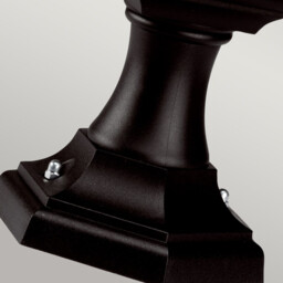 Kerry 1 Light Outdoor Coastal Pedestal Light Black IP44, E27 - thumbnail 5