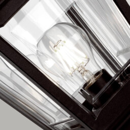 Kerry 1 Light Outdoor Coastal Pedestal Light Black IP44, E27 - thumbnail 3