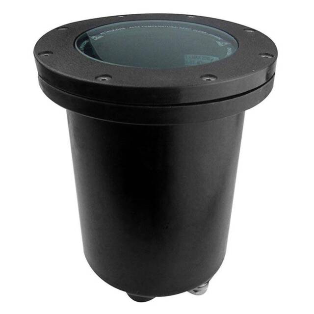Tidian 1 Light Round Recessed Outdoor Ground Light Black IP67, E27 - image 1