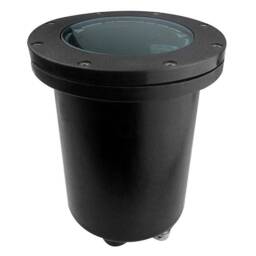 Tidian 1 Light Round Recessed Outdoor Ground Light Black IP67, E27 - thumbnail 1