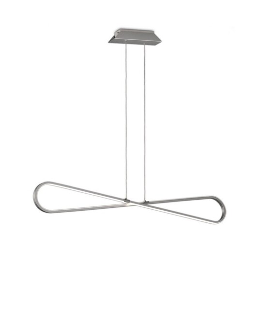 Bucle Ceiling Pendant 42W LED 3000K, 3650lm, Polshied Chrome, White, White Acrylic - image 1