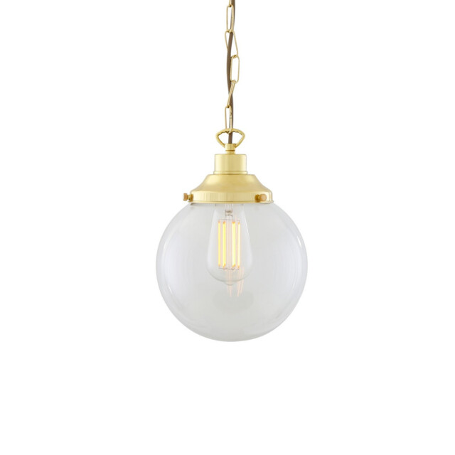 Riad 20cm Globe Pendant, Polished Brass - image 1