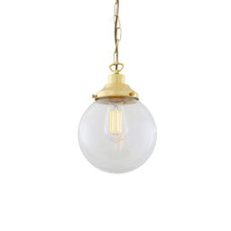 Riad 20cm Globe Pendant, Polished Brass - thumbnail 2