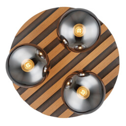 Parsons Globe Ceiling Light Matt Black 3x E27 - thumbnail 5