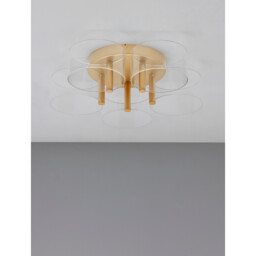 Gatlin Integrated LED Semi Flush Light Brass Gold Metal LED 28W 1300Lm 3000K - thumbnail 3