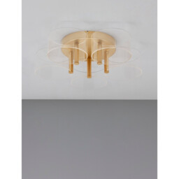 Gatlin Integrated LED Semi Flush Light Brass Gold Metal LED 28W 1300Lm 3000K - thumbnail 5