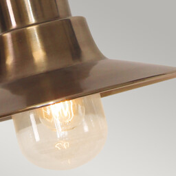 Sheldon 1 Light Outdoor Ceiling Chain Lantern Brass IP44, E27 - thumbnail 5