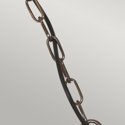 Sheldon 1 Light Outdoor Ceiling Chain Lantern Brass IP44, E27 - thumbnail 2
