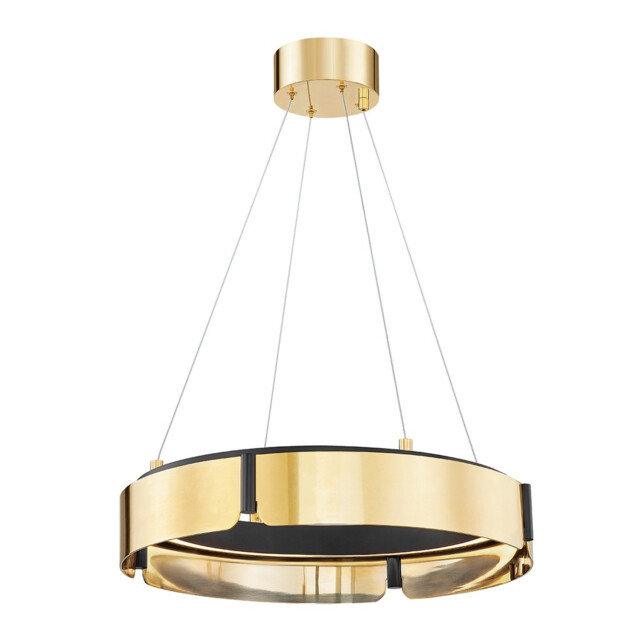 Tribeca Small Led Chandelier Brass, Black