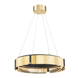 Tribeca Small Led Chandelier Brass, Black
