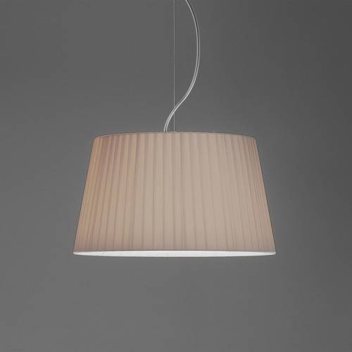 Tapered Round 400mm Putty Pleated Shade