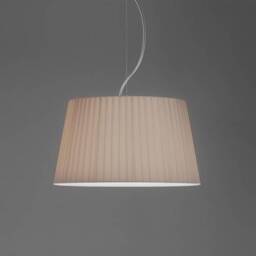 Tapered Round 400mm Putty Pleated Shade