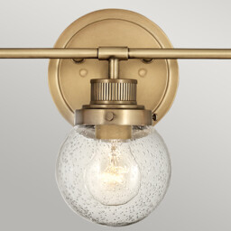 Hinkley Poppy Bathroom Wall Lamp Heritage Brass, IP44 - thumbnail 2