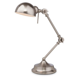 Beau 1 Light Table Lamp Brushed Steel, E14