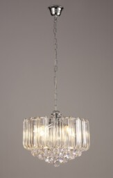 Lana Acrylic Crystal with Spheres, 3 Light E14 Polished Chrome - thumbnail 2