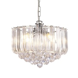 Lana Acrylic Crystal with Spheres, 3 Light E14 Polished Chrome - thumbnail 5