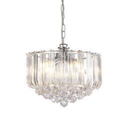 Lana Acrylic Crystal with Spheres, 3 Light E14 Polished Chrome - thumbnail 1