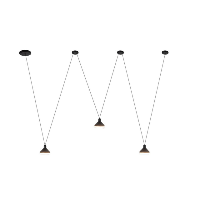 Antaras 3 Light Linear Pendant, 24W LED, 3000K, 1770lm, Black, 3yrs Warranty - image 1