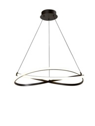 Infinity Ceiling Pendant 42W LED 2800K, 3400lm, Brown Oxide, White Acrylic