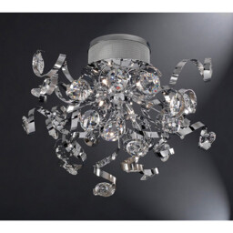 Kurlz Ceiling 9 Light G4 Polished Chrome/Crystal, NOT LED/CFL Compatible - thumbnail 2