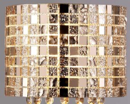 Camden Wall Lamp 2 Light G9 Rose Gold, Mosaic Glass, Crystal - thumbnail 5