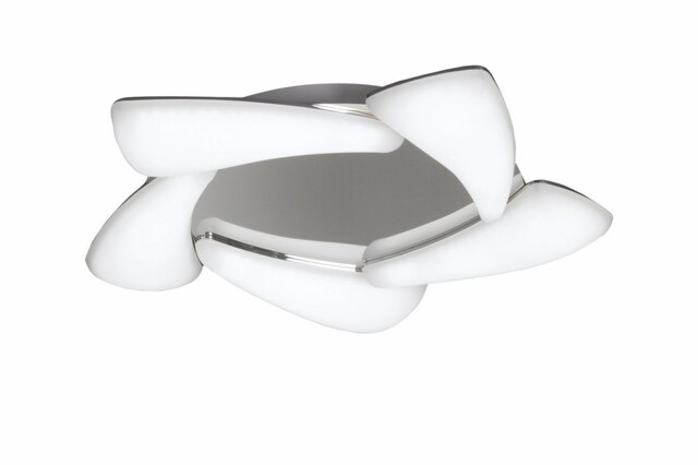 Mistral Flush Flush Ceiling 30W LED 3000K, 2700lm, Polished Chrome, Frosted Acrylic - image 1