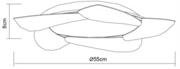 Mistral Flush Flush Ceiling 30W LED 3000K, 2700lm, Polished Chrome, Frosted Acrylic - thumbnail 2