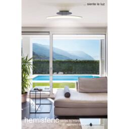 Hemisferic Ceiling 1 X 28W LED Round 3000K, 1800lm, Satin Aluminium / Frosted Acrylic, 3yrs Warranty - thumbnail 5
