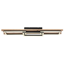 Illa Integrated LED Semi Flush Ceiling Light Matt Black 3x LED Dimmable 2700-6500K Remote Control - thumbnail 3