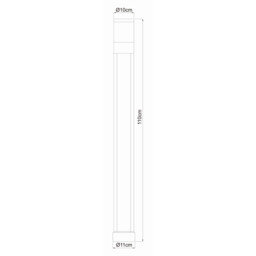 Nexa Outdoor Bollard Grey IP44 LED 3000K - thumbnail 2