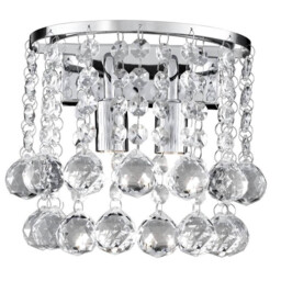 Hanna Indoor Wall 2 Light Chrome with Crystals, G9 - thumbnail 1