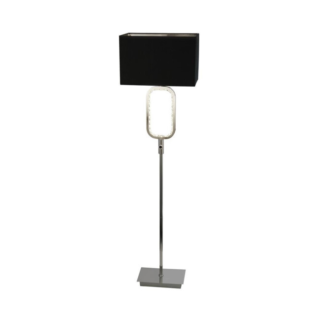 Aura Chrome Floor Lamp, 1 X E27 Holder And LED, Crystal Glass - image 1