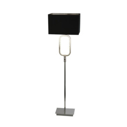 Aura Chrome Floor Lamp, 1 X E27 Holder And LED, Crystal Glass - thumbnail 1