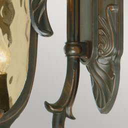 Philadelphia 3 Light Outdoor Large Wall Lantern Light Old Bronze IP44, E14 - thumbnail 5