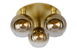 Marius Retro Flush Ceiling Light - 3xE27 - Matt Gold, Brass - Special Offer - thumbnail 2