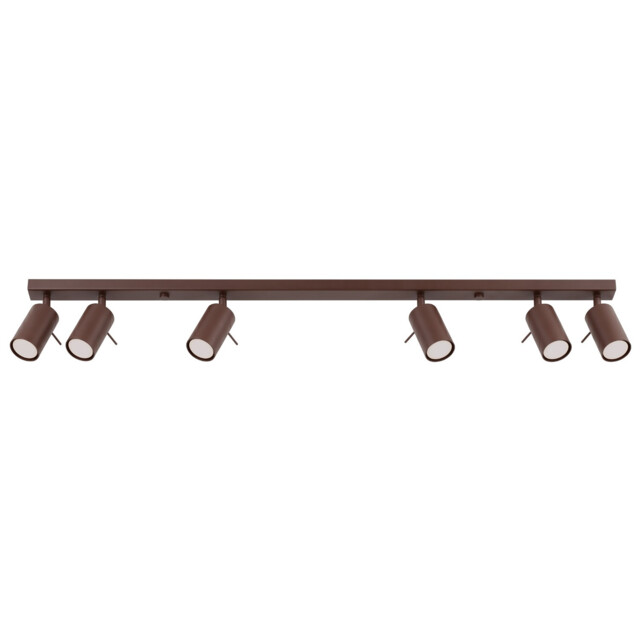 Ring Ceiling Spotlight Bar Brown 6x GU10 - image 1