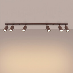 Ring Ceiling Spotlight Bar Brown 6x GU10 - thumbnail 3