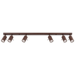 Ring Ceiling Spotlight Bar Brown 6x GU10 - thumbnail 1
