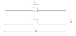 Tripoli 90cm Integrated Led Wall Lamp Sandy Black LED 3000K IP44 13W - thumbnail 3