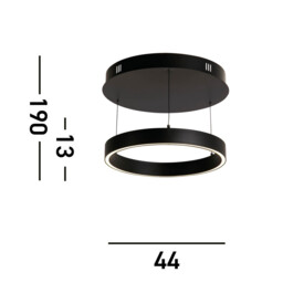 Layla Gesture Control Pendant Black, Opal Acrylic - thumbnail 3