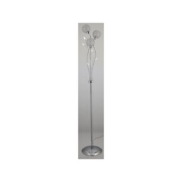 Bellis 3 Light Floor Lamp Flower Design Chrome and Glass, G9 - thumbnail 2